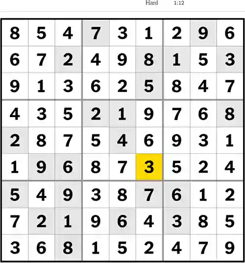 NYT Sudoku Answers Hard 25th June 2023