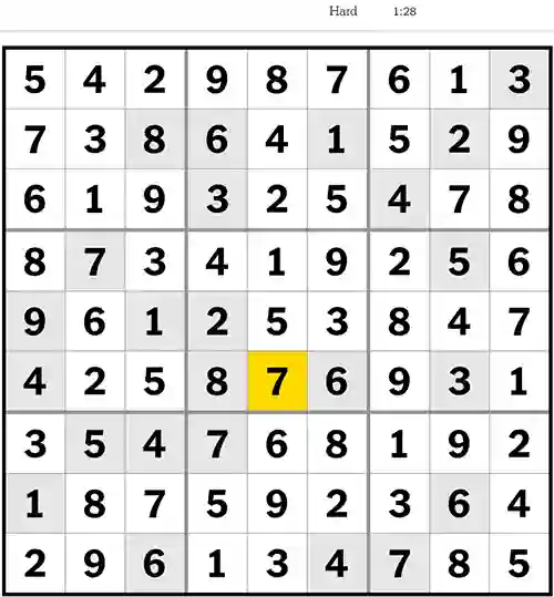 NYT Sudoku Hard 5th June 2023