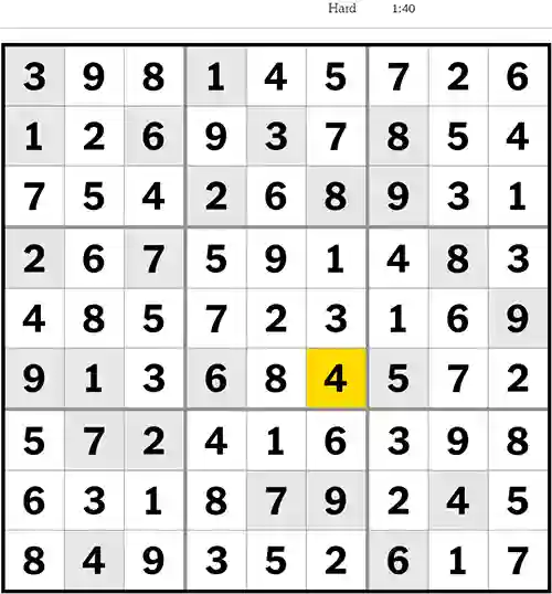 Sudoku NYT Answers Hard 9th June 2023