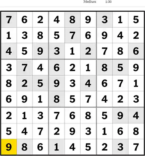 NYT Sudoku Answers Medium Today 12th June 2023