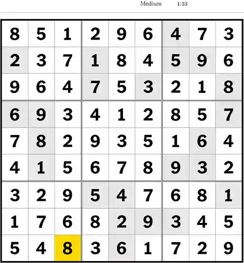 NYT Sudoku Medium 13th June 2023