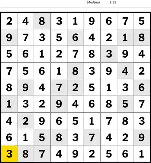 Sudoku NYT Answers Medium 14th June 2023