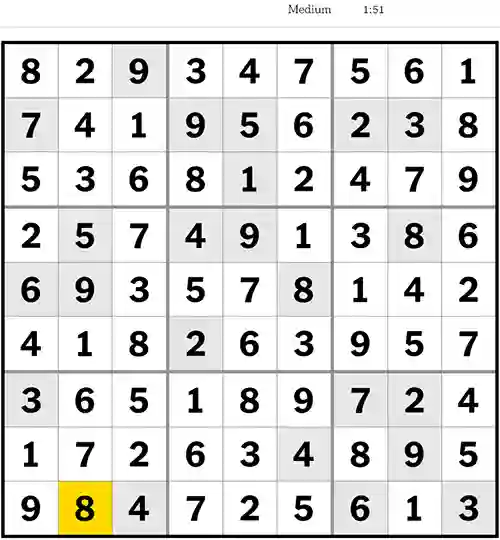 Sudoku NYT Answers Medium 17th June 2023