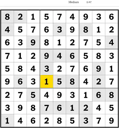 Sudoku Answers NYT Medium 4th June 2023