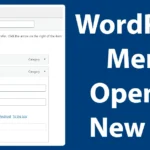 WordPress Menu Open in New Tab