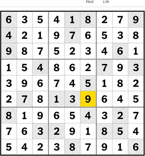 NYT Sudoku Hard 13th July 2023