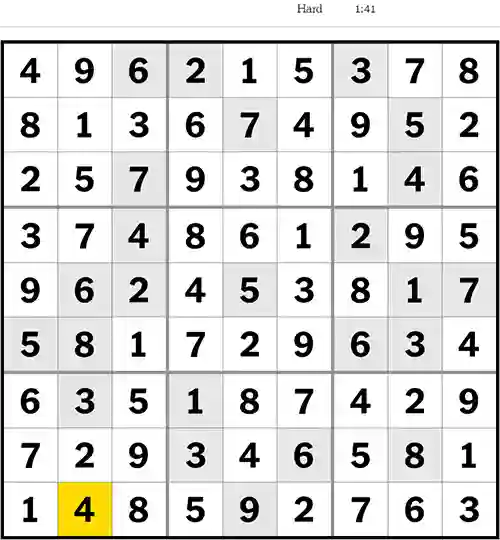 NYT Sudoku Hard 15th July 2023