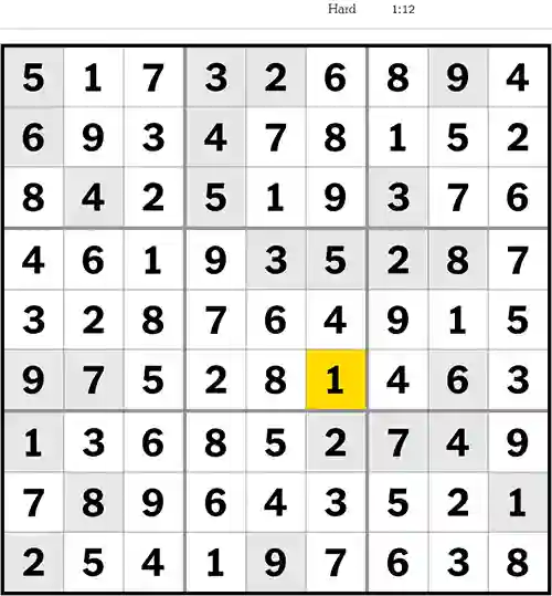 NYT Sudoku Hard Answers 6th July 2023