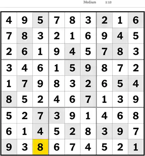 NYT Sudoku Medium 26th July 2023