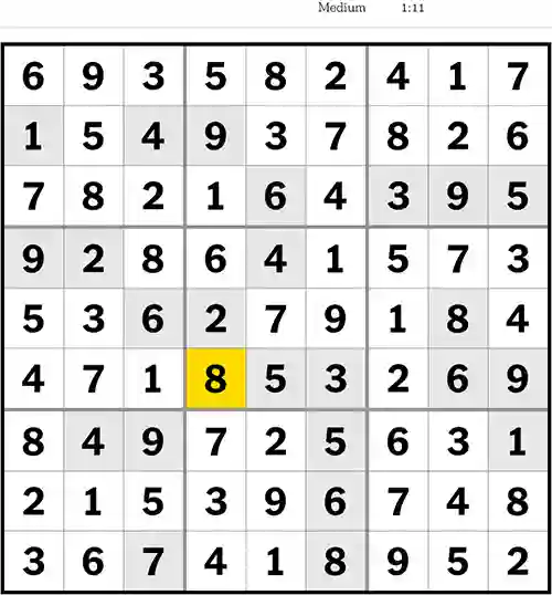 NYT Sudoku Medium 2nd July 2023