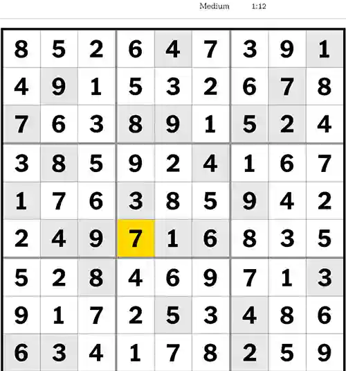NYT Sudoku Medium 30th July 2023