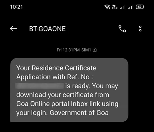 Residence Certificate Is Ready