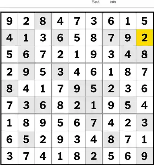 NYT Sudoku Hard 31st August 2023