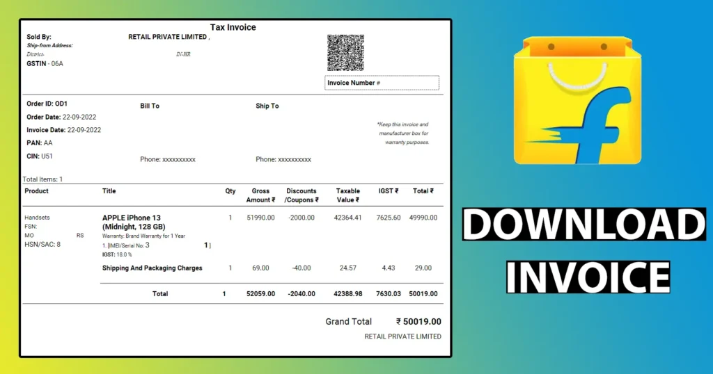 Download Invoice from Flipkart