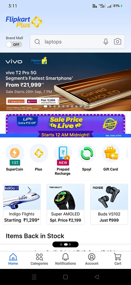 Flipkart app