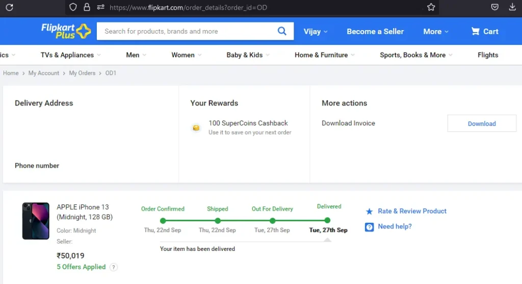 Flipkart Order