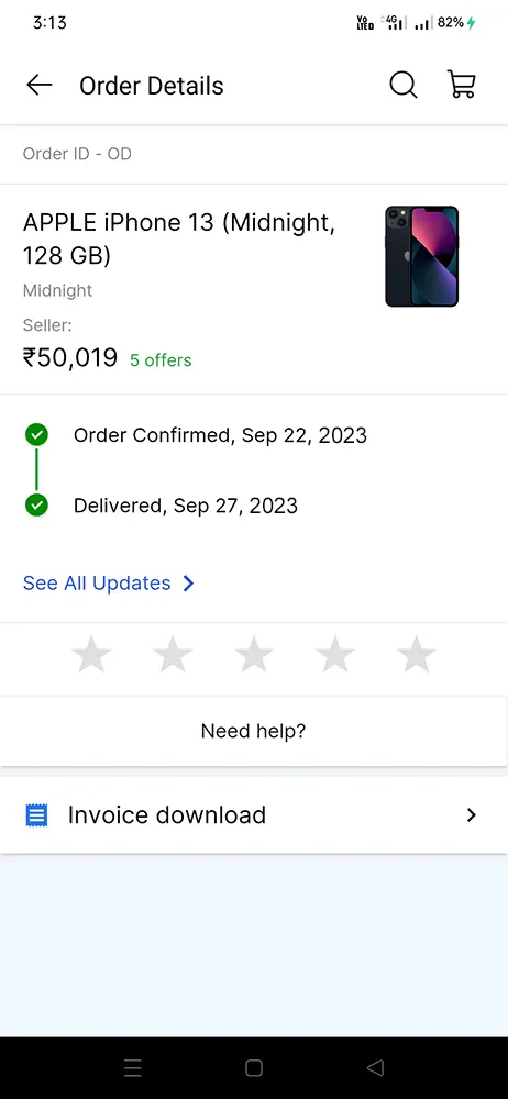 Flipkart Order Details