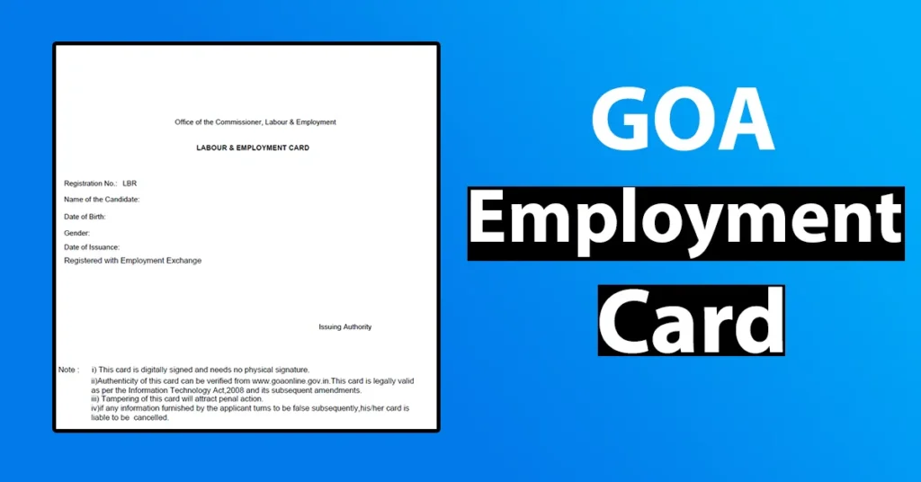 Goa Employment Card