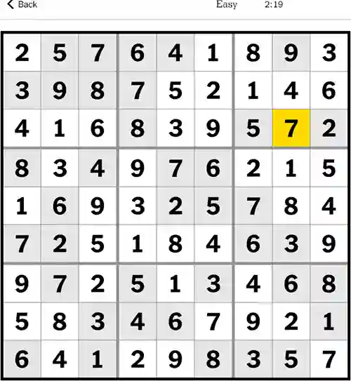 NYT Sudoku Easy 26th September 2023