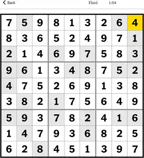 NYT Sudoku Hard 11th September 2023