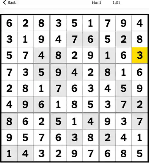 NYT Sudoku Hard 14th September 2023