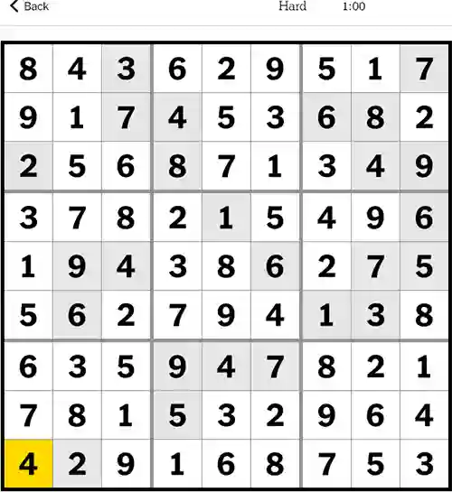 NYT Sudoku Hard 17th September 2023