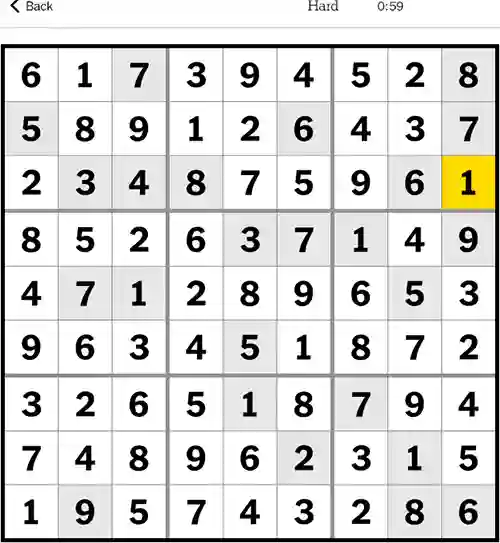 New York Times Sudoku Hard Answers 22nd September 2023