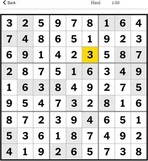 NYT Sudoku Hard 29th September 2023