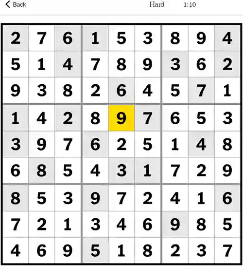 NYT Sudoku Hard 2nd September 2023