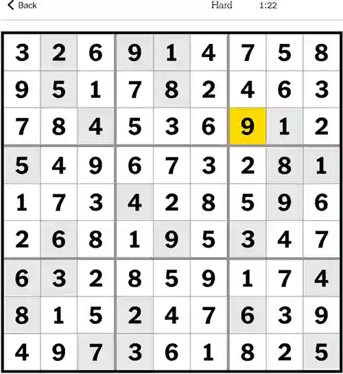 NYT Sudoku Hard 3rd September 2023