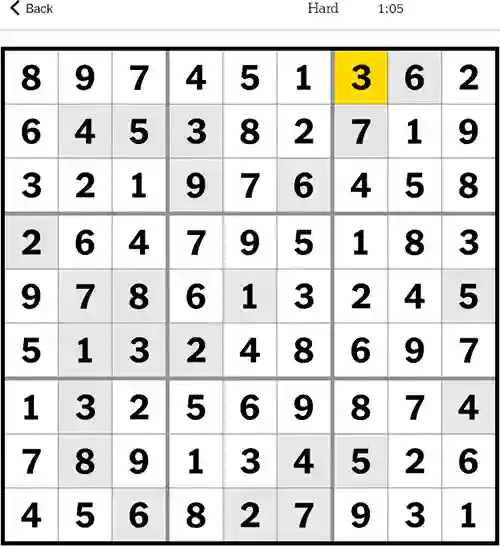 NYT Sudoku Hard 9th September 2023
