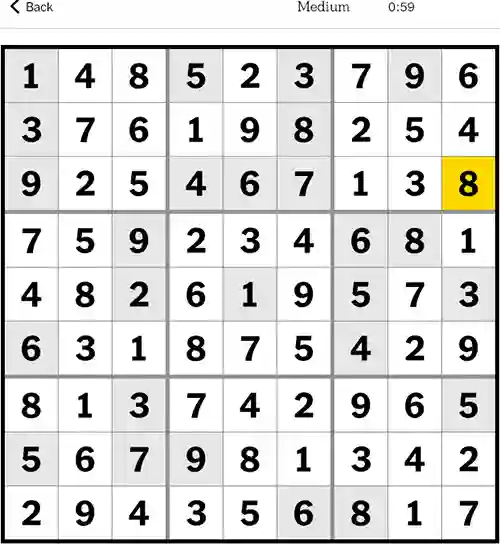 NYT Sudoku Medium 12th September 2023
