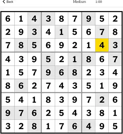 NYT Sudoku Medium 14th September 2023