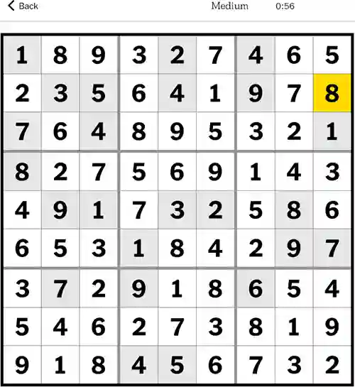 NYT Sudoku Medium 17th September 2023
