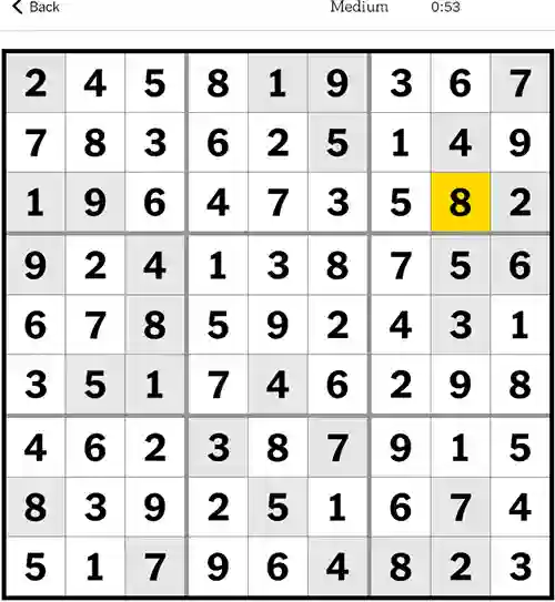NYT Sudoku Medium 1st October 2023
