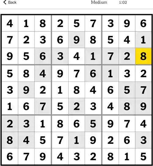 NYT Sudoku Medium 24th September 2023