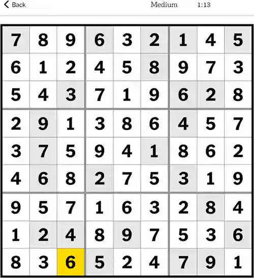 NYT Sudoku Medium 4th September 2023