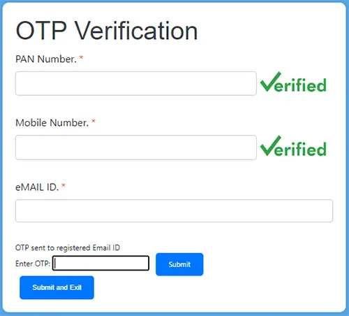OTP Verification Enter