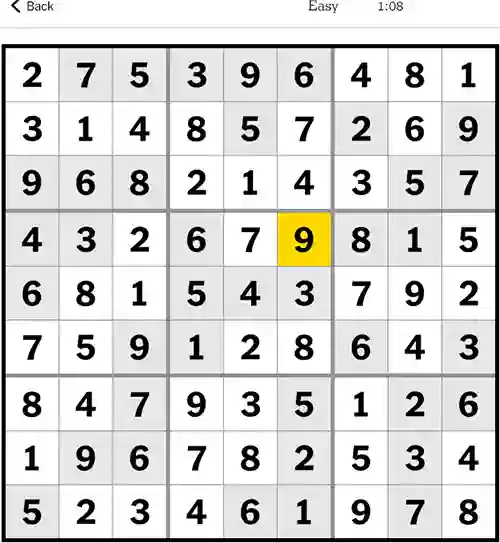 Sudoku Easy Answers NYT 17th October 2023