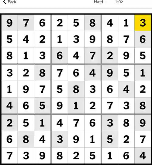 NYT Sudoku 14th October 2023 Hard