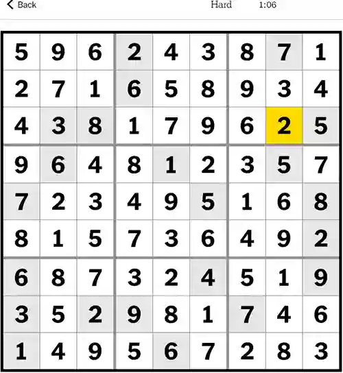 NYT Sudoku Hard Answers 15th October 2023