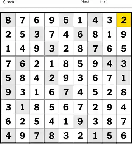 NYT Sudoku Hard 16th October 2023
