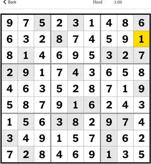 NYT Sudoku Hard 18th October 2023