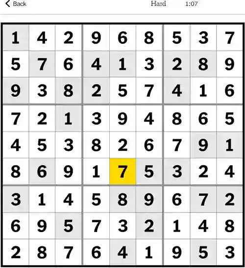 NYT Sudoku Hard 19th October 2023 Answer