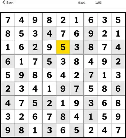 NYT Sudoku Hard 24th October 2023