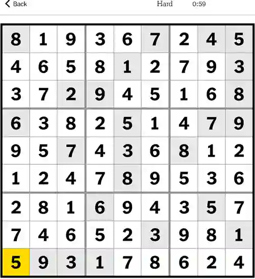 NYT Sudoku Hard 2nd October 2023 Answers