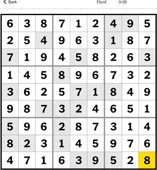 NYT Sudoku Hard 5th October 2023