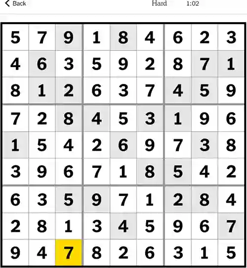 NYT Sudoku Hard 6th October 2023