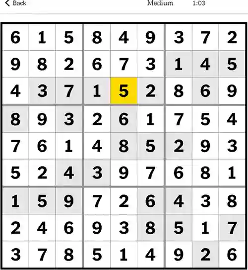 NYT Sudoku Medium 11th October 2023