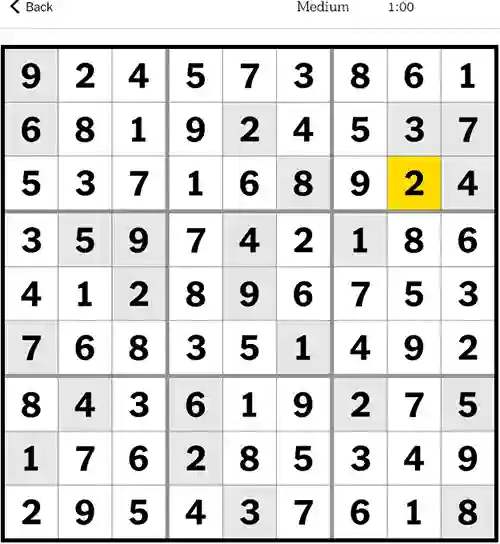 NYT Sudoku Medium 12th October 2023